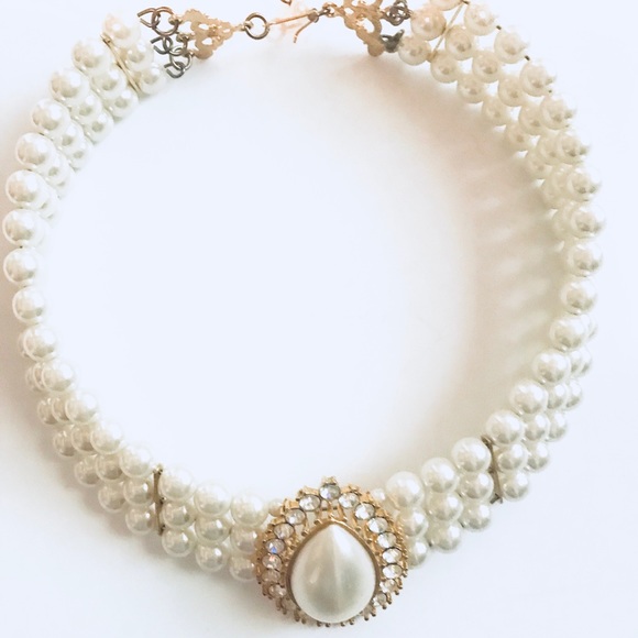 Vintage Jewelry - Vintage Pearl Necklace Choker Vintage Jewelry - Vintage Pearl Necklace Choker